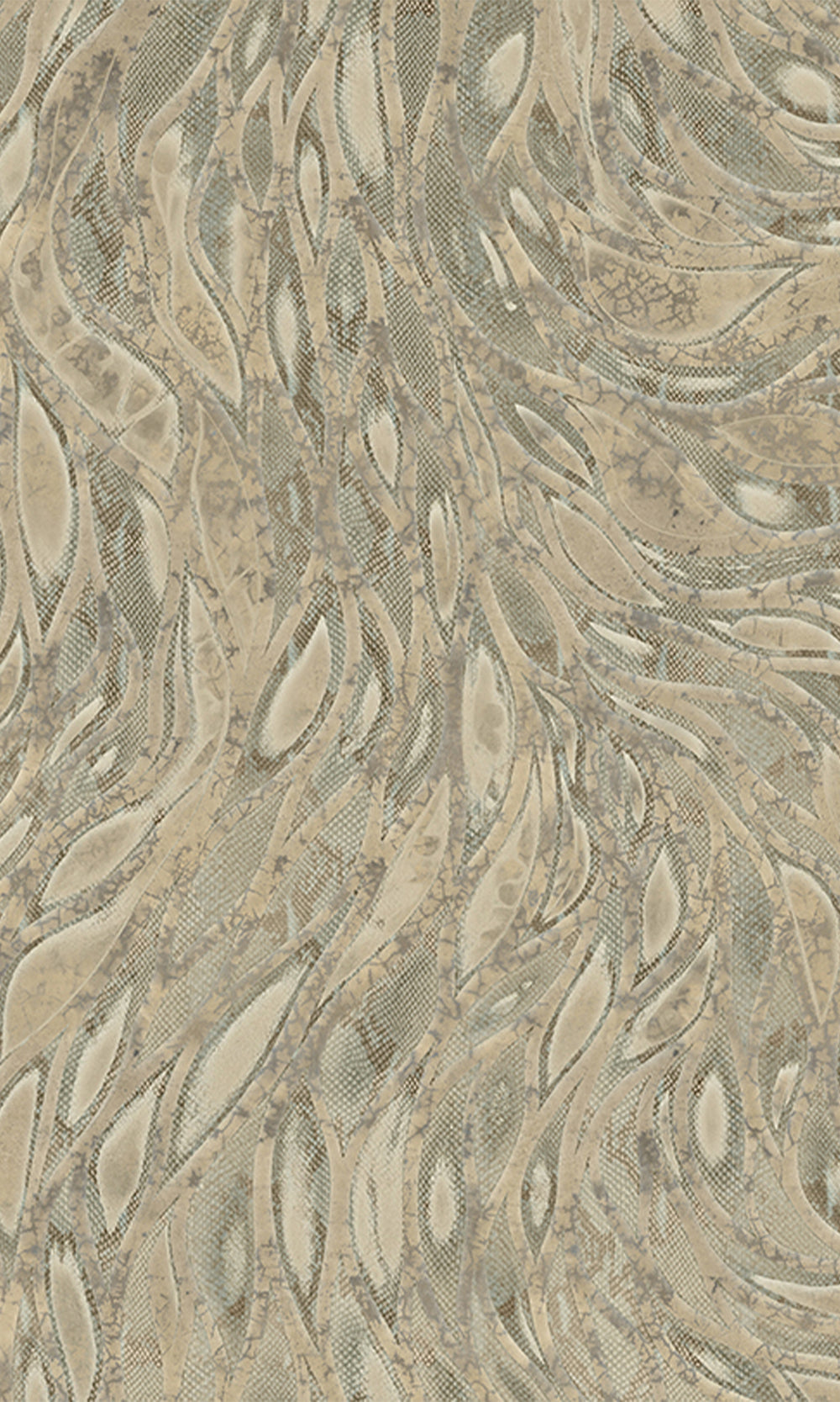 Beige Cascading Faux Snakeskin Mural Wallpaper M2608 - Sample