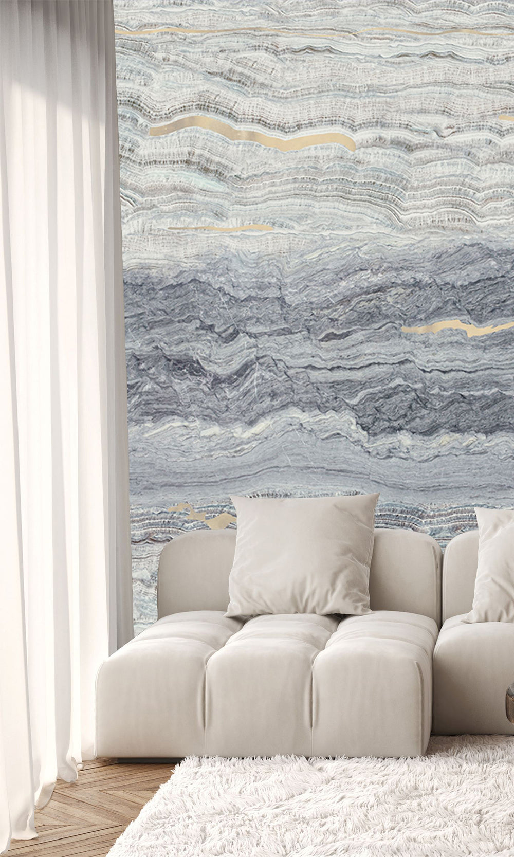 Ash Navy Clouds of Jupiter Wall Mural M2609