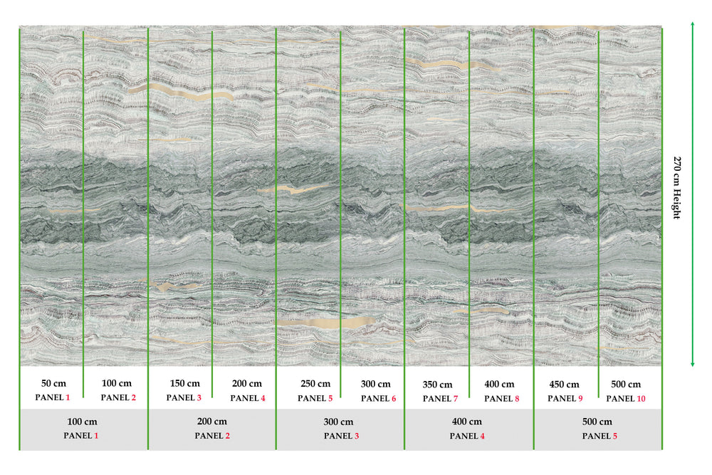 Ash Green Clouds of Jupiter Wall Mural M2610
