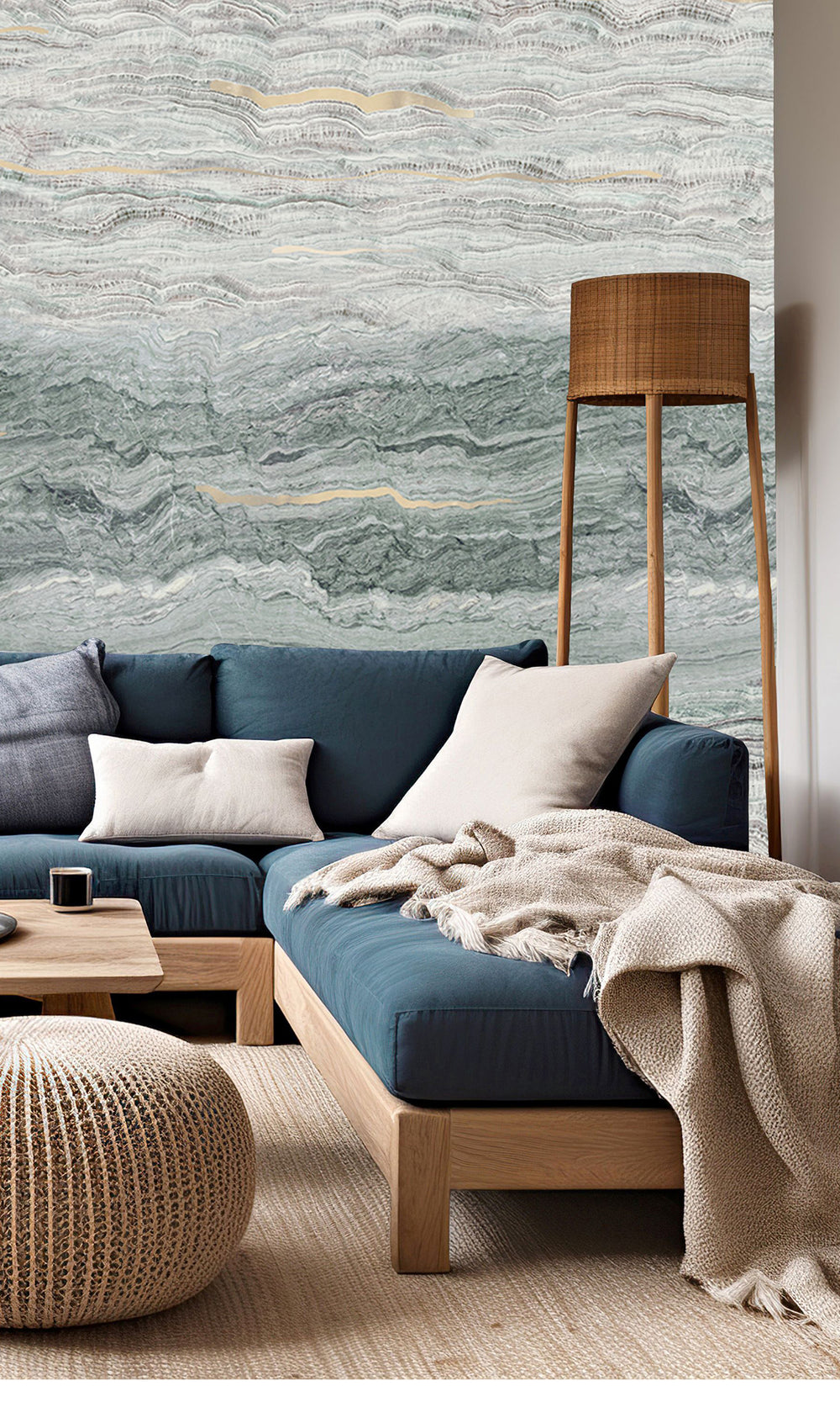 Ash Green Clouds of Jupiter Wall Mural M2610