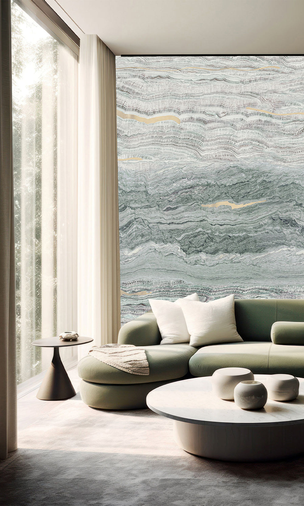 Ash Green Clouds of Jupiter Wall Mural M2610