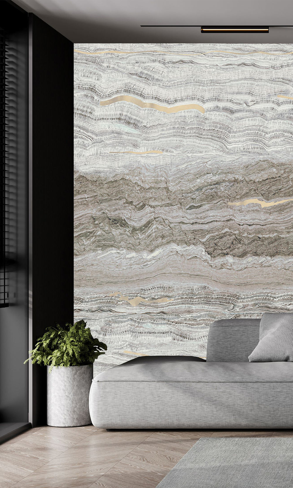 Ash Brown Clouds of Jupiter Wall Mural M2611