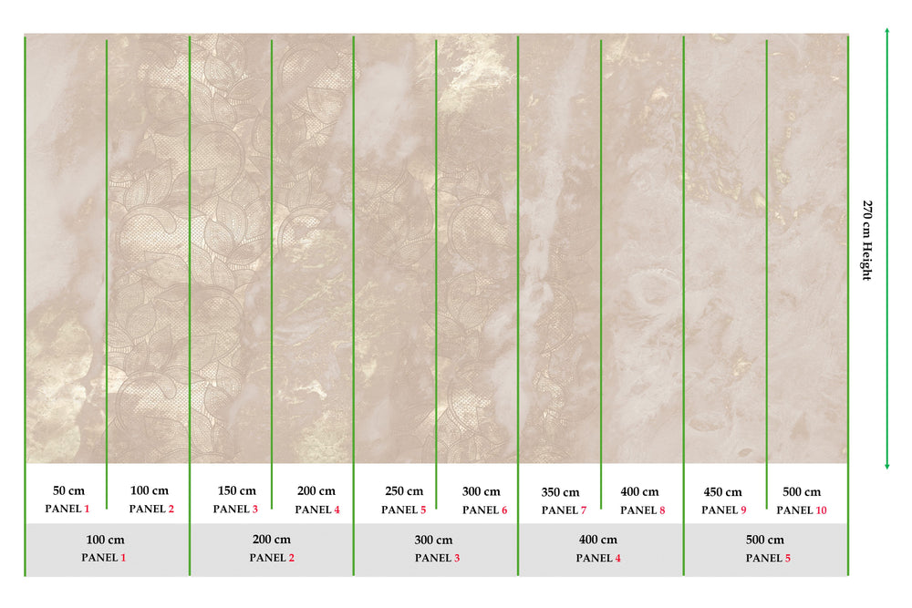 Pastel Pink Marbled Floral Abstract Mural Wallpaper M2624