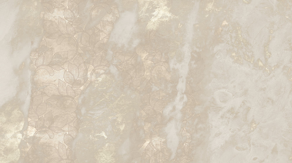 Pastel Beige Marbled Floral Abstract Wall Mural M2626