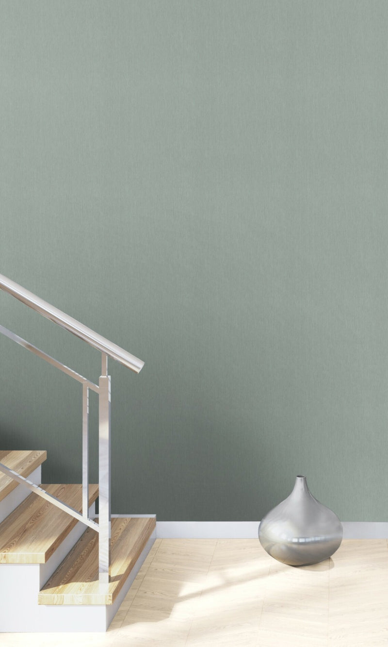 Mint Green Plain Textured Wallpaper R8658