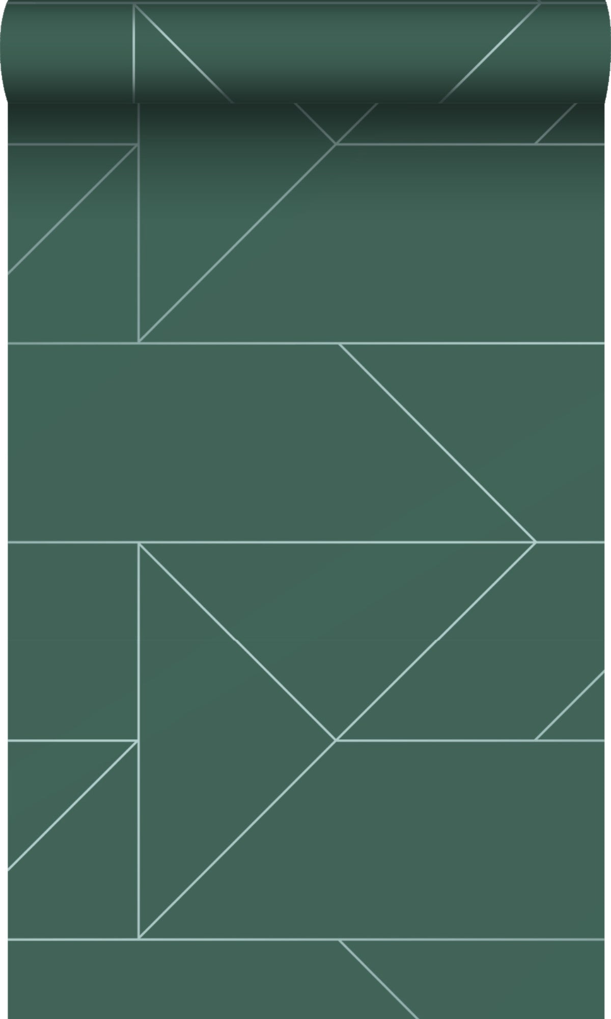 Moss Green Graphic Line Geometric Wallpaper  R8343