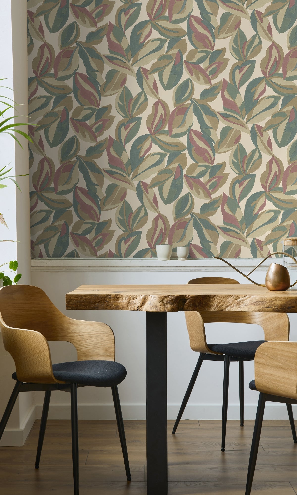 MultiColor Nicolai Leaf Tropical Wallpaper R8783