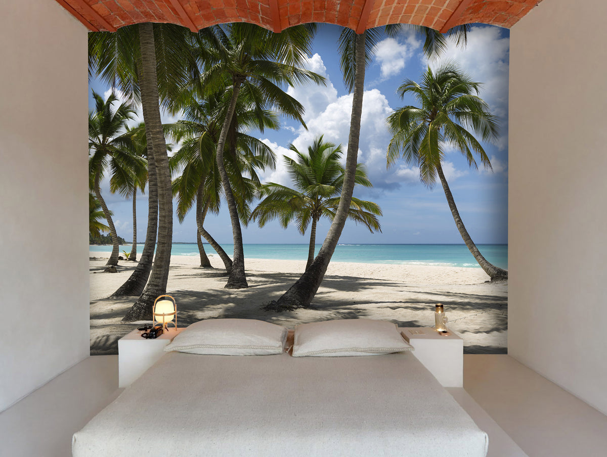 MultiColor Palm trees on the Beach Mural Wallpaper M1133