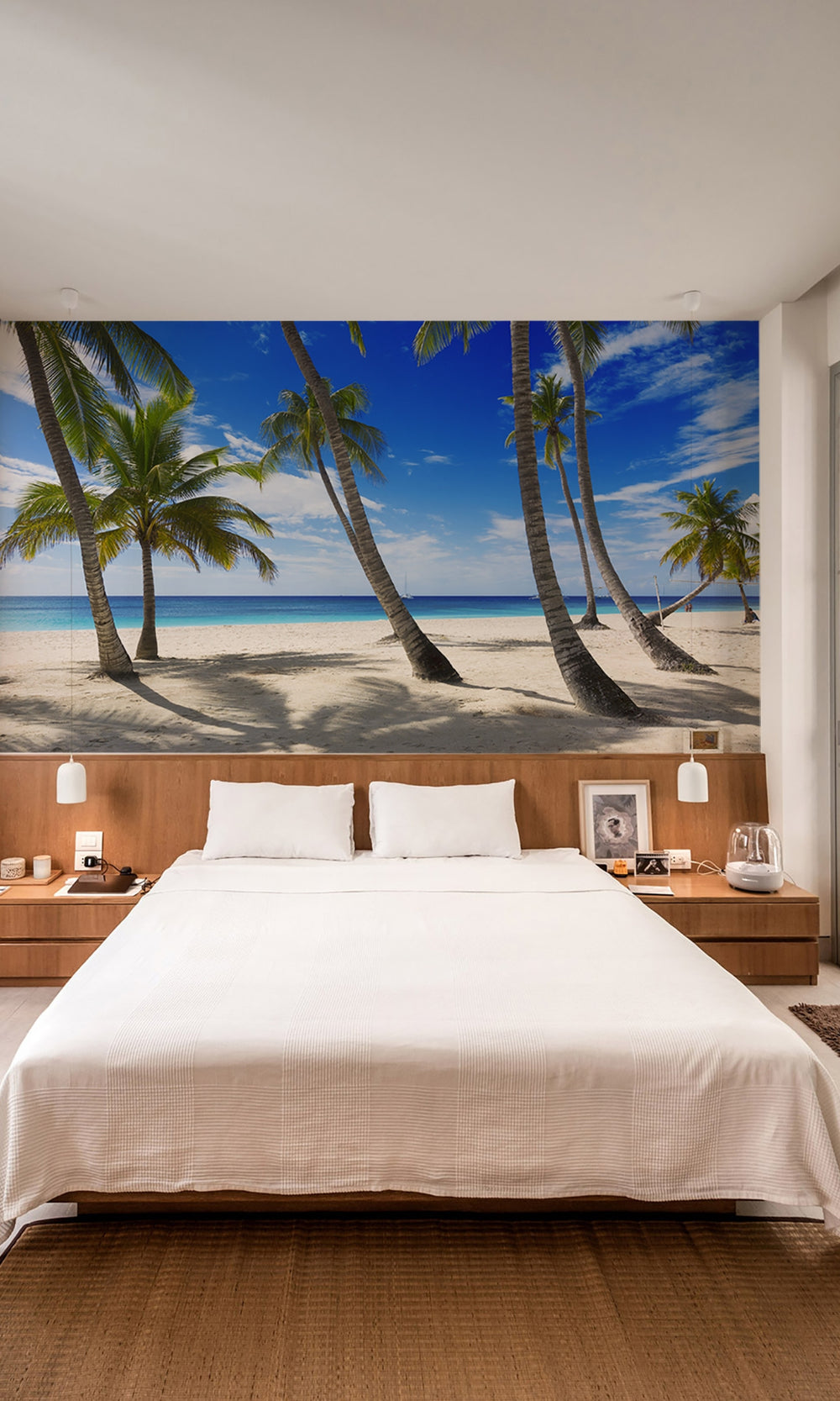 MultiColour Palm Beach Landscape Mural Wallpaper M1134