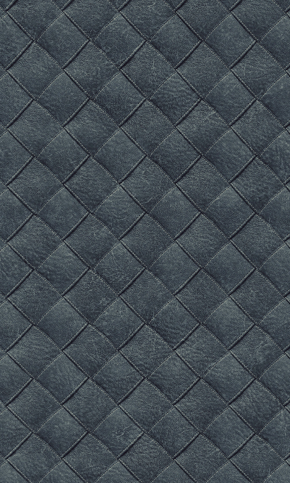 Navy Blue Leather Patchwork Geometric Wallpaper R8247