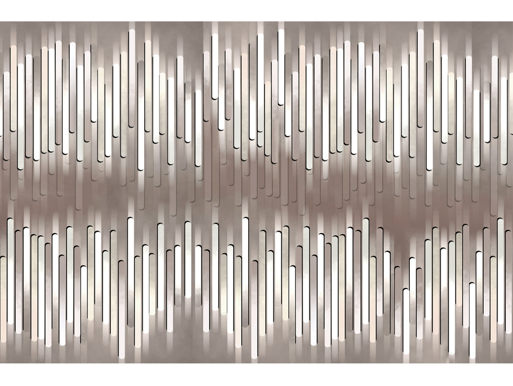 Neutral Abstract Geometric Lines Mural Wallpaper M1316