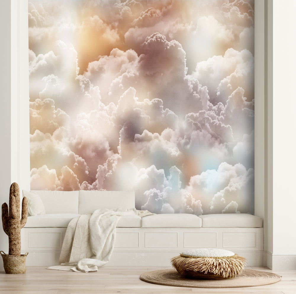 Neutral Abstract Grunge Mural Wallpaper M1361