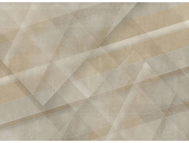Neutral Abstract geometric Brown Mural Wallpaper M1332