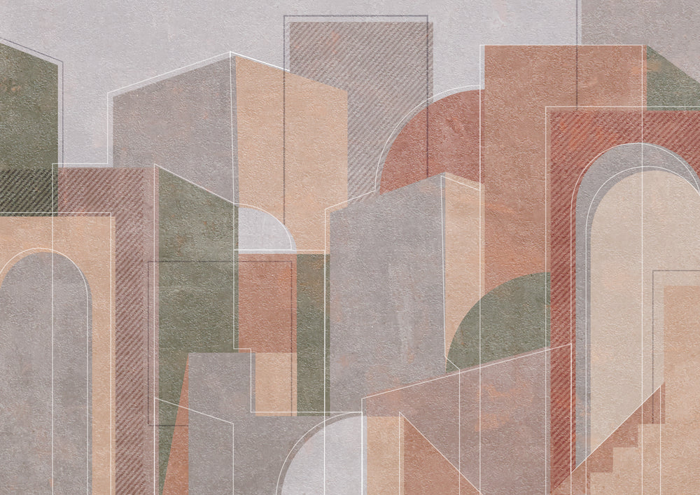 Neutral Architectural Mural Wallpaper M1394 – Walls Republic US