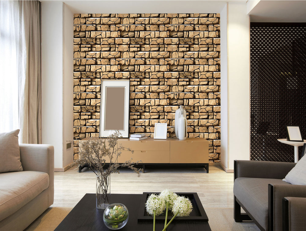Neutral Bricks Mural Wallpaper M1277