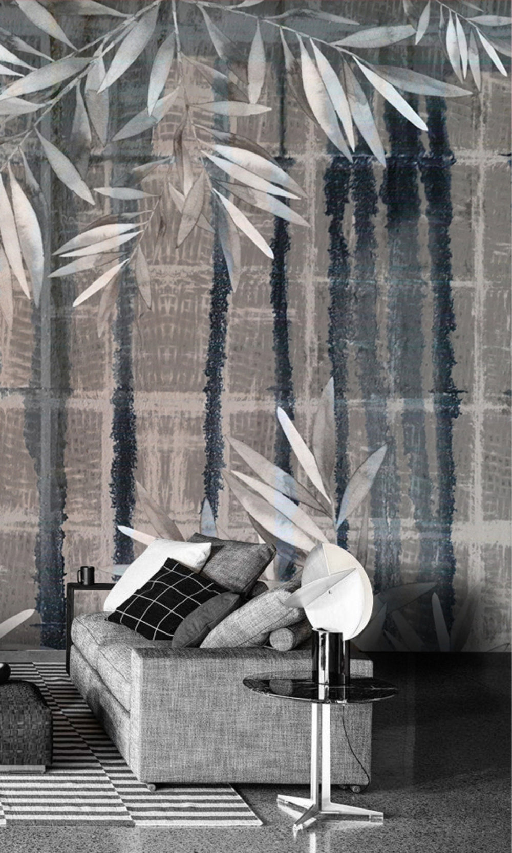 Neutral Decorative Metal Mural Wallpaper M1323