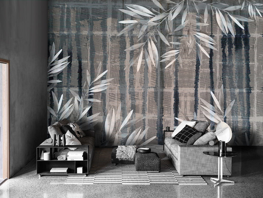Neutral Decorative Metal Mural Wallpaper M1323