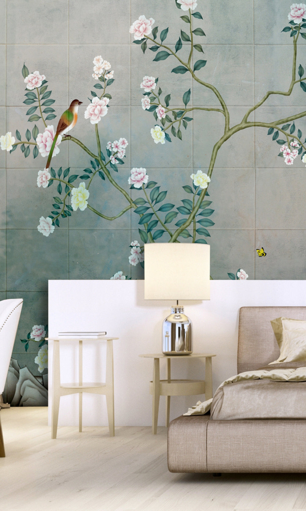 Neutral Garden in Spring Mural Wallpaper M1431-Sample