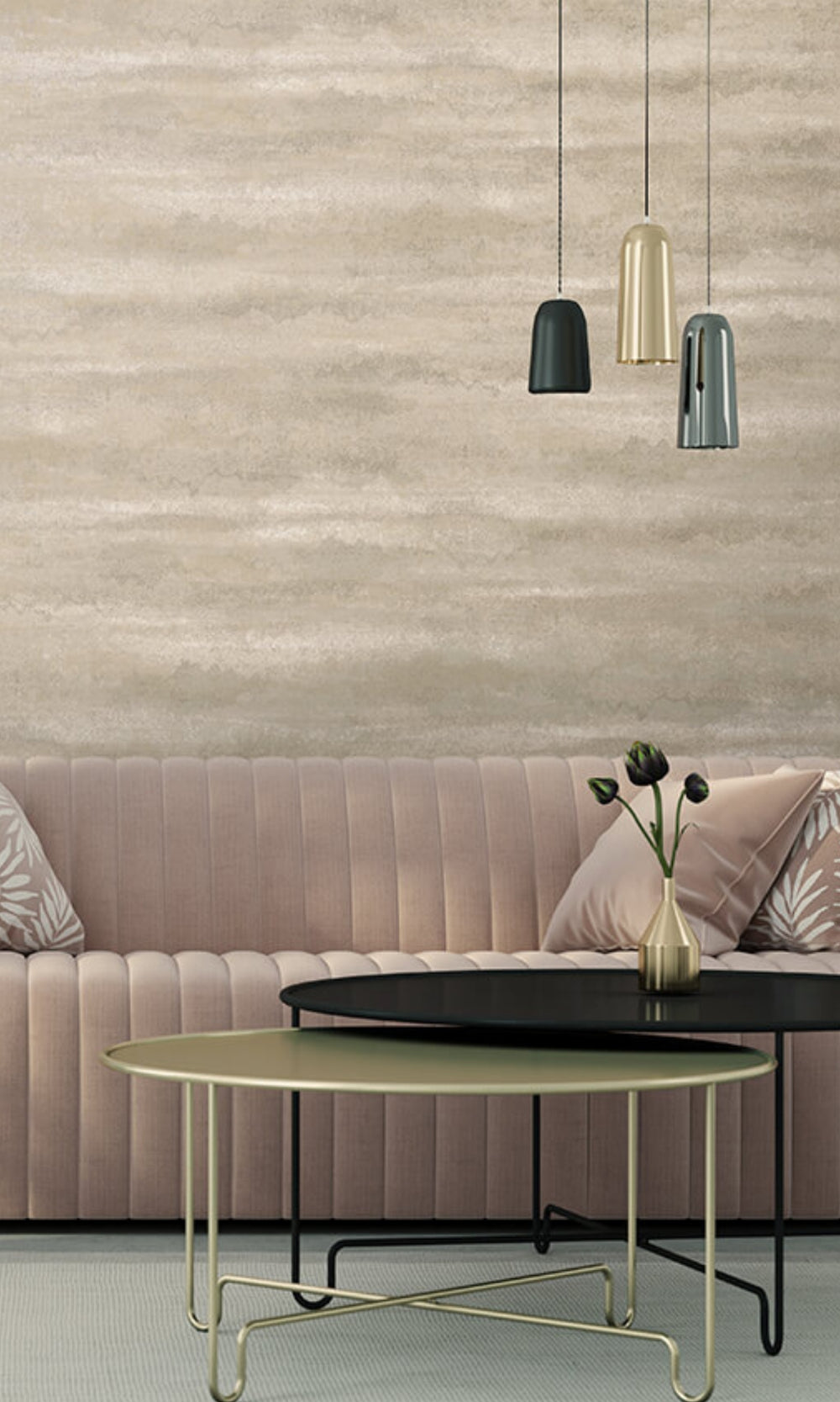 Neutral Metallic Glassbeads Wallpaper R8430