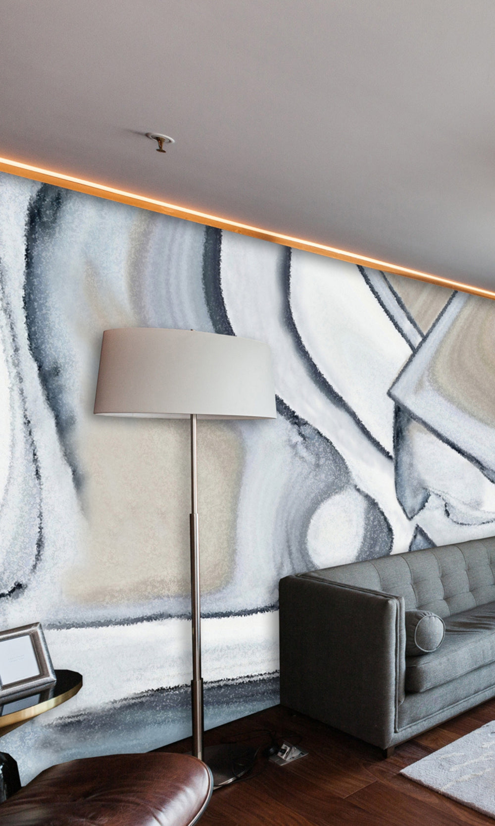 Neutral Modern abstract Art Mural Wallpaper M1369