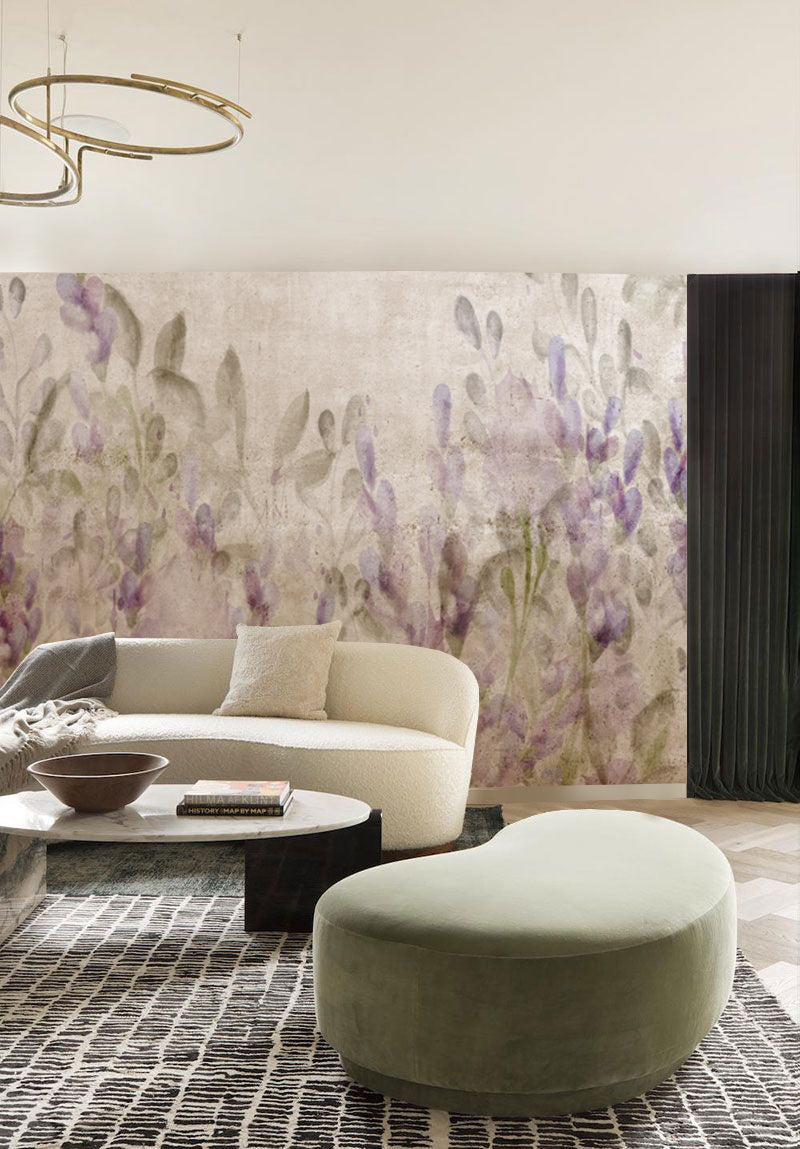 Neutral Provence Flowers Mural Wallpaper M1311