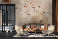 Neutral Sunset view in Fall Mural Wallpaper M1188