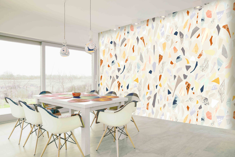 Neutral Terrazzo Mural Wallpaper M1397