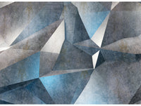 Neutral & Gray Old uneven Metal Mural Wallpaper M1336