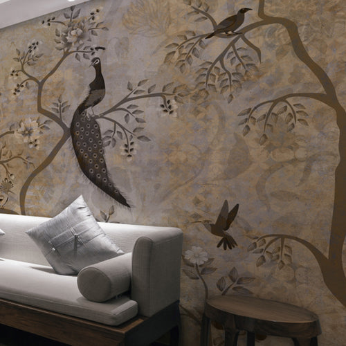 Neutral color Garden Mural Wallpaper M1446