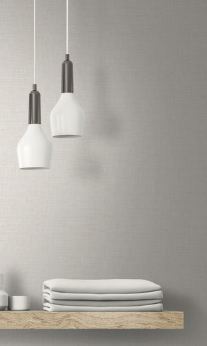 Off White Plain Denim Like Textured Wallpaper R8531