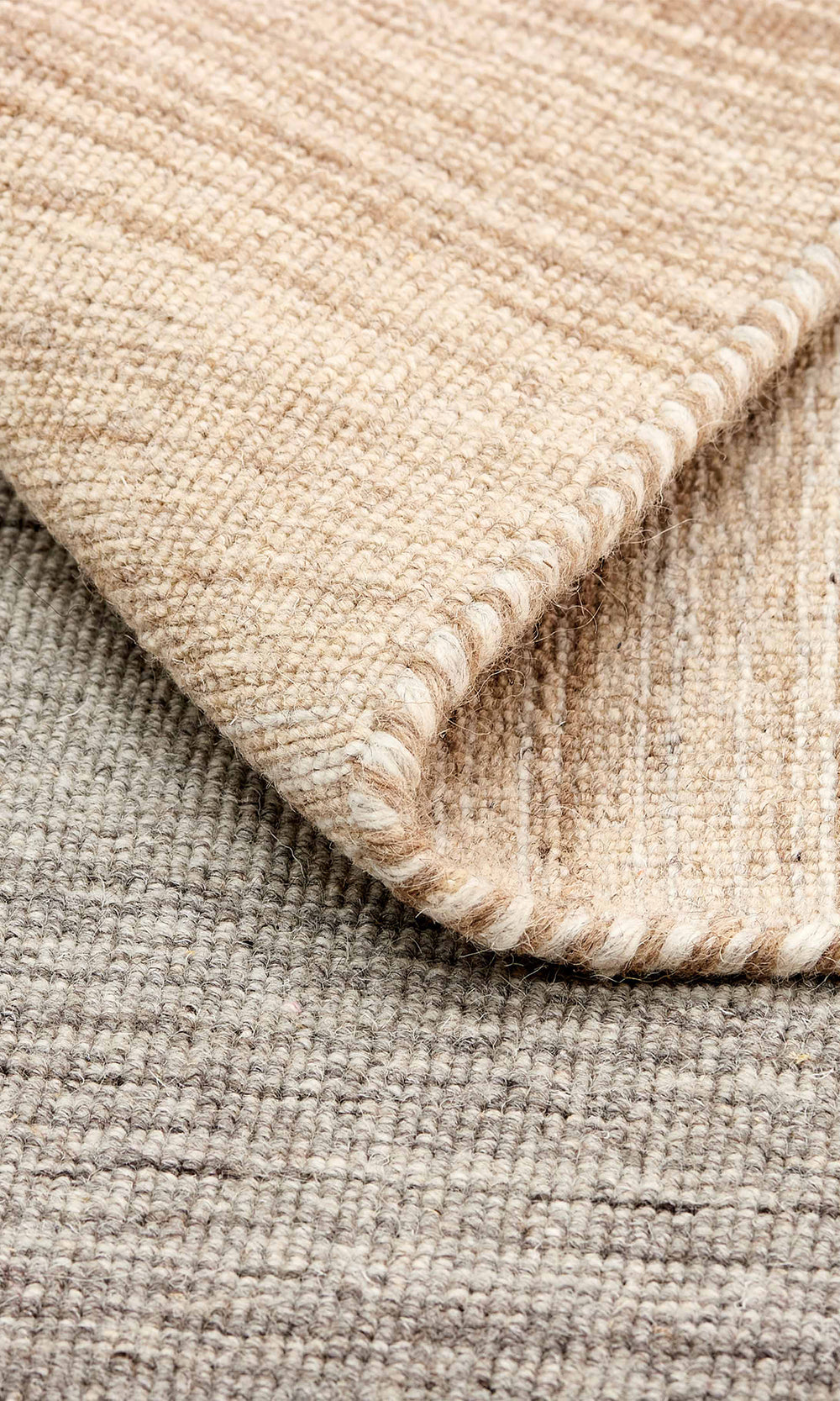 Natural Multi Abstract Panoramic Stripes Handloom Rectangular Luxury Rugs