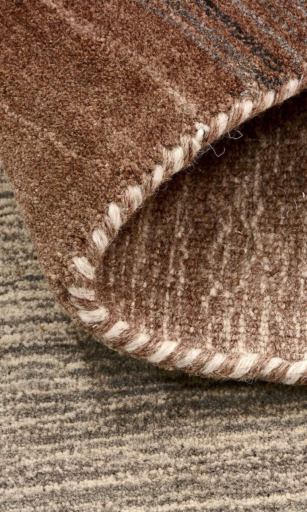 Natural Multi Panoramic Stripes Handloom Rectangular Luxury Rugs