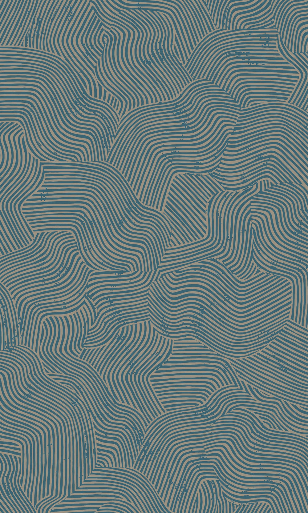 Petrol Abstract Geometric Waves Wallpaper R9107