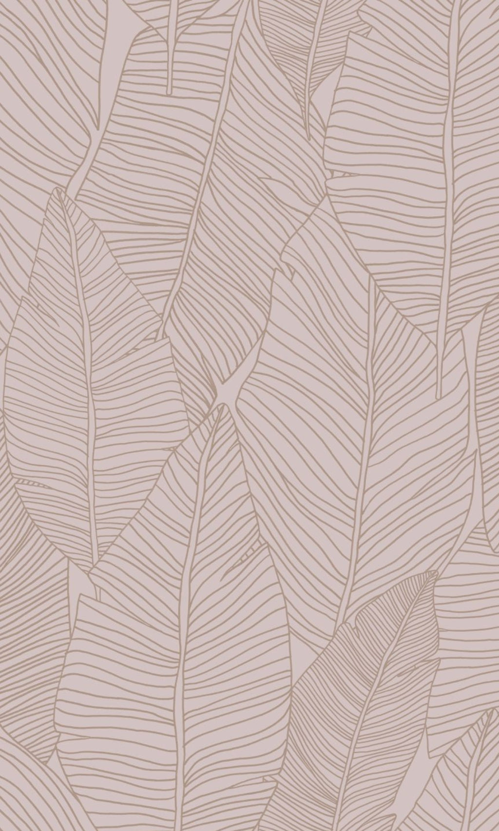 Pink Leaf Outline Abstract Wallpaper R8337