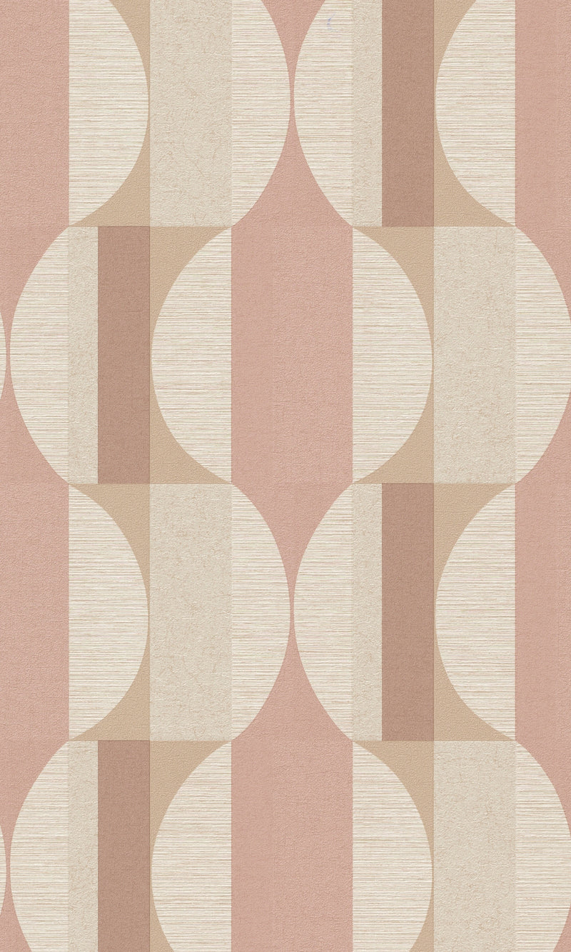 Pink Semi Circle Geometric Wallpaper R8728
