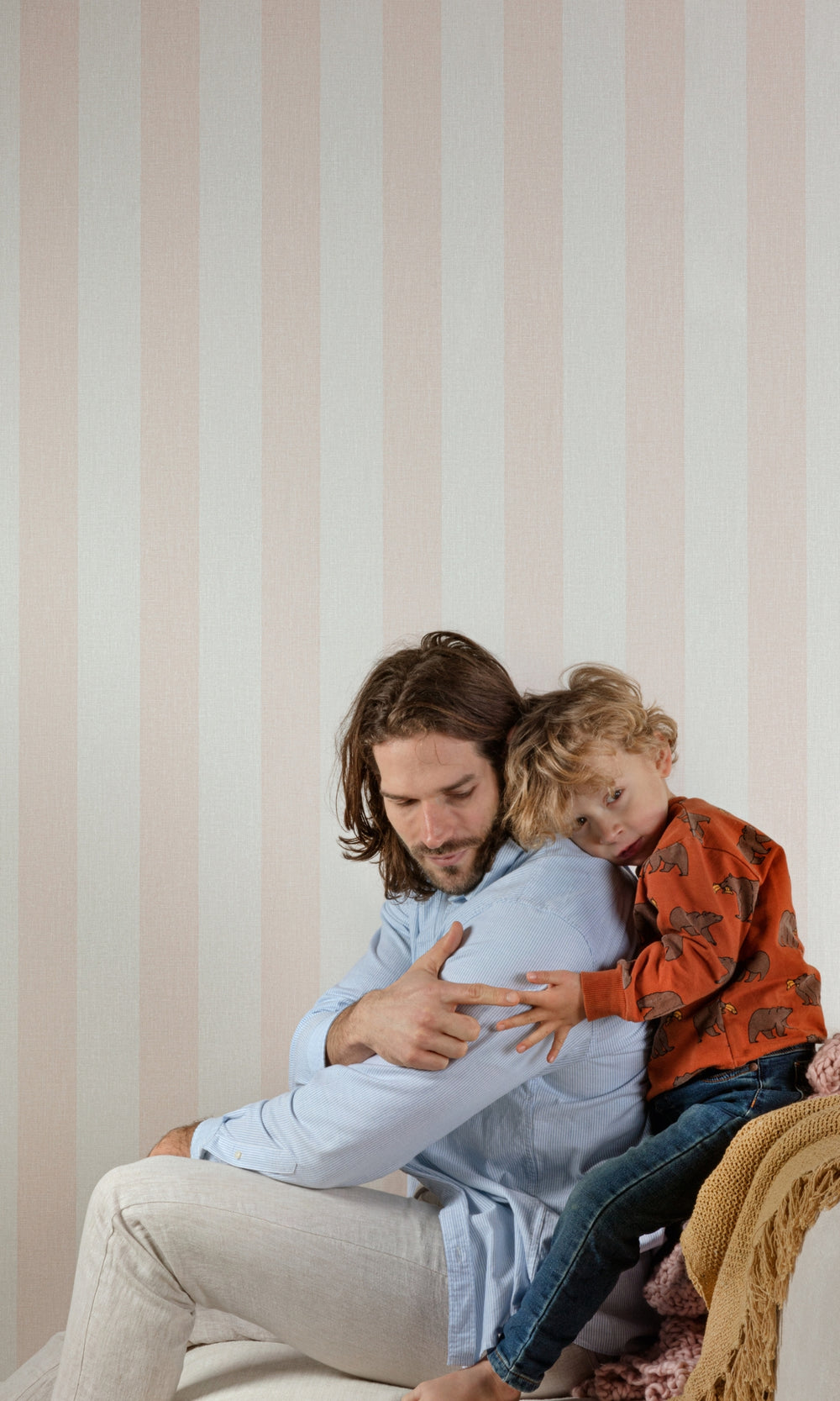 Pink Simple Stripes Wallpaper R8774