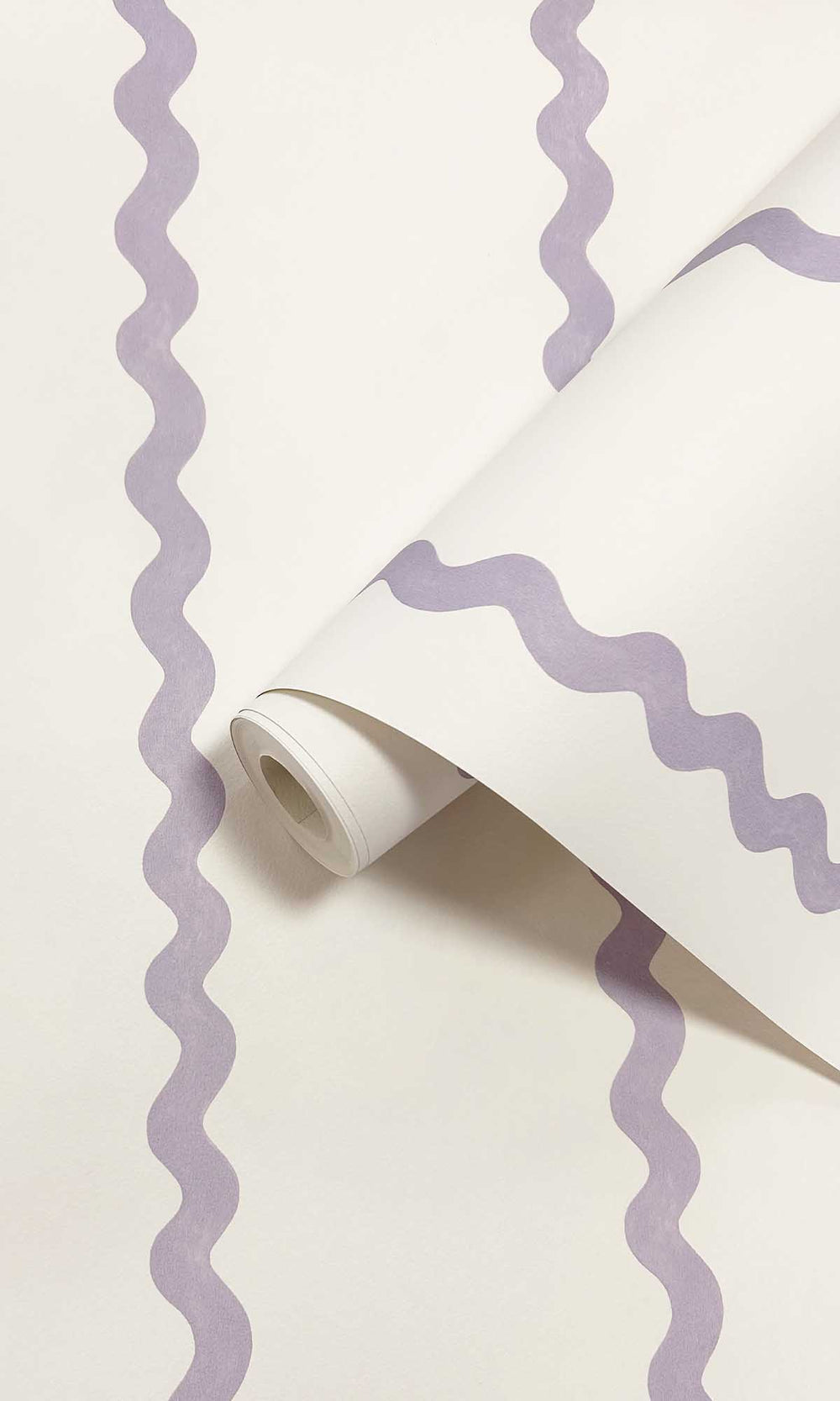 Lilac Charming Wiggle Stripe Wallpaper R10001