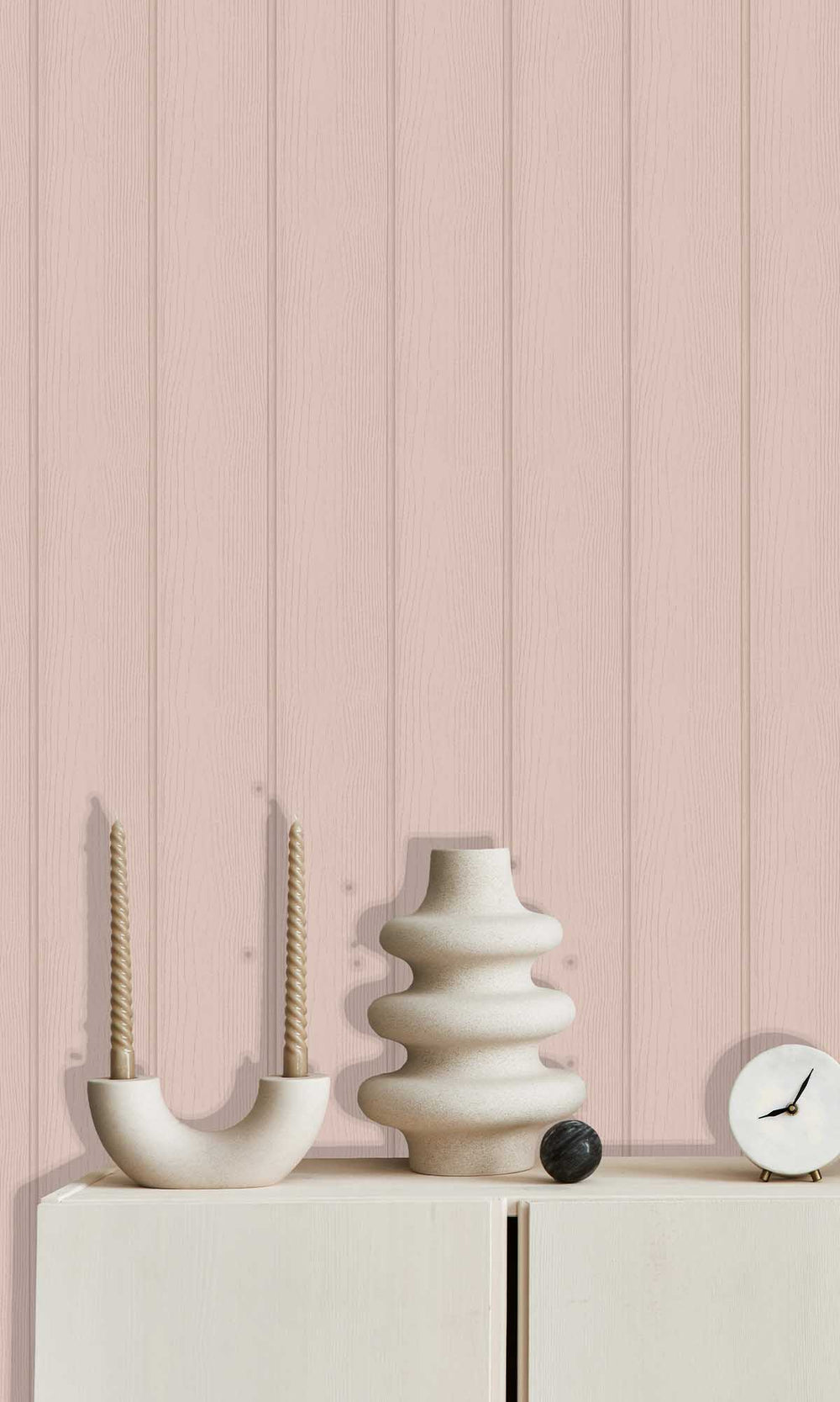 Pink Textured Wood panel Wallpaper R10006