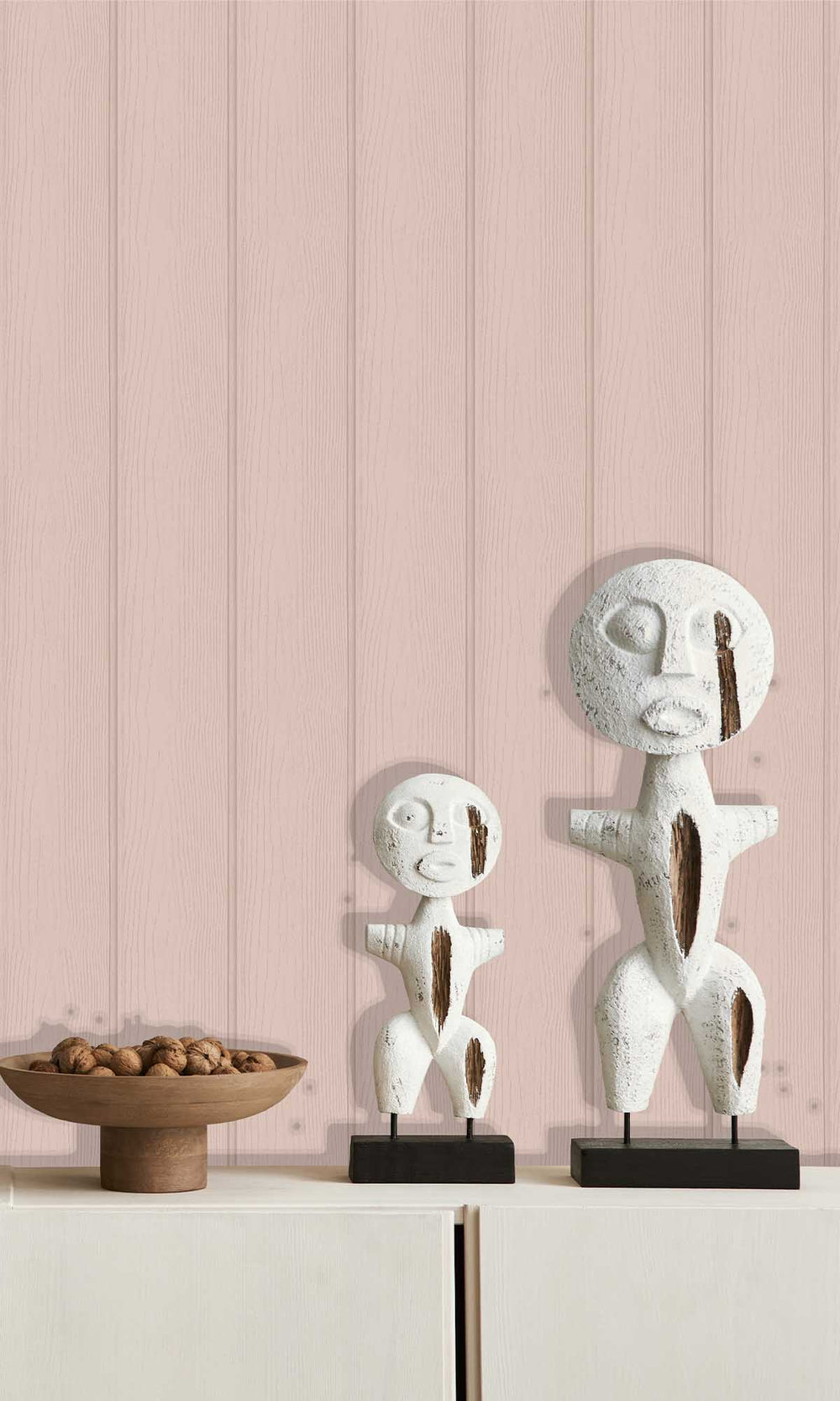 Pink Textured Wood panel Wallpaper R10006