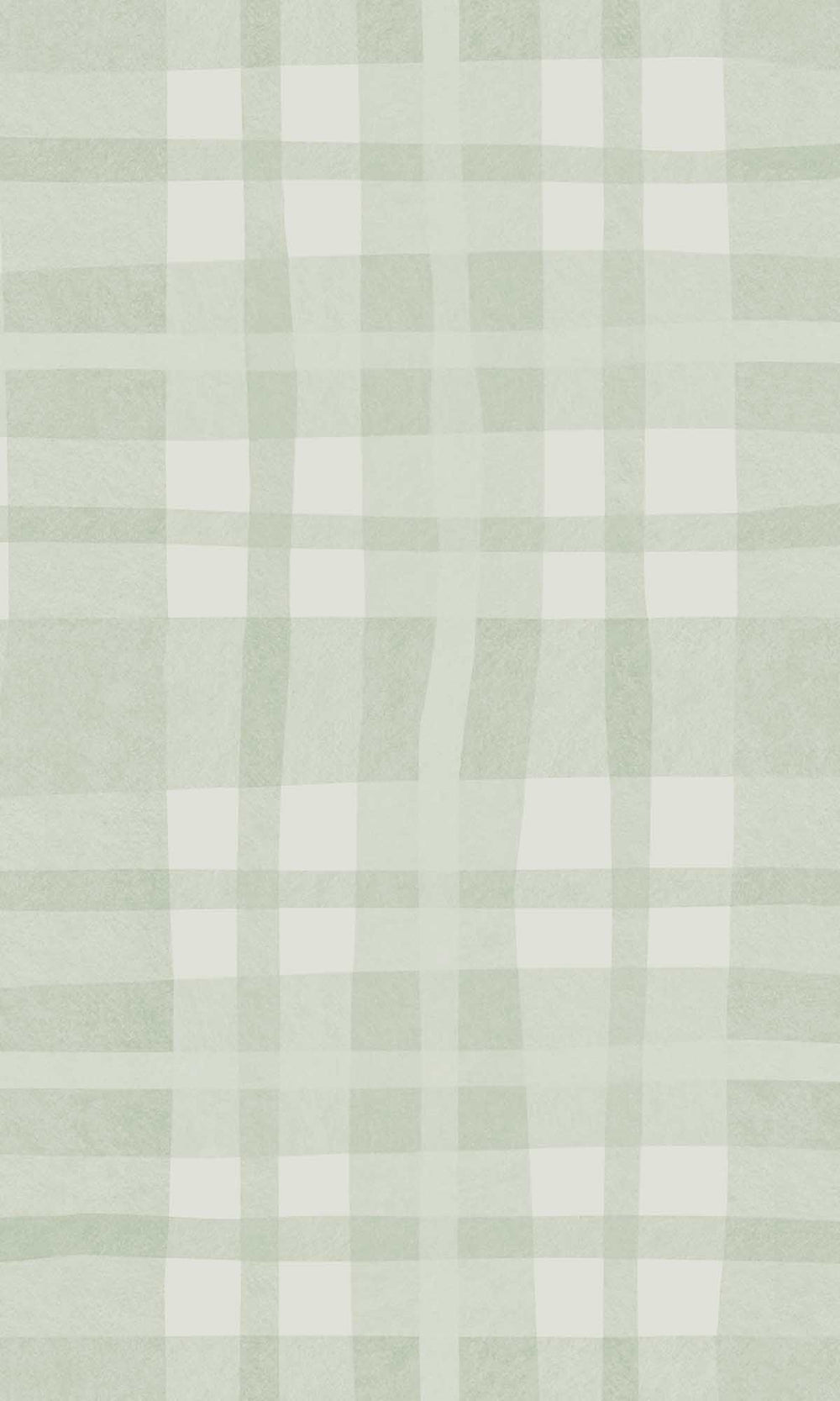 Sage Soft Watercolor Plaid Wallpaper R10007