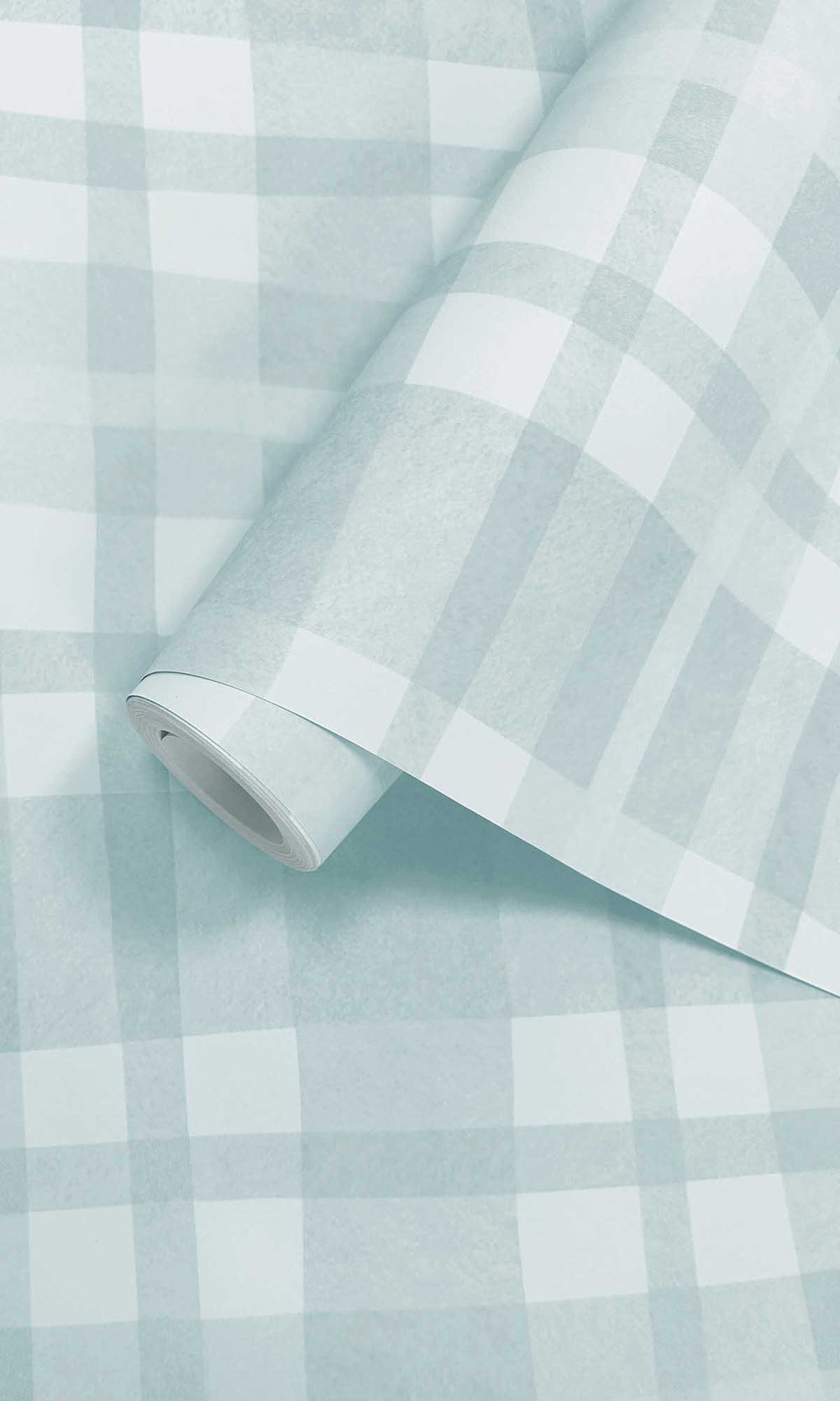 Sky Blue Soft Watercolor Plaid Wallpaper R10008