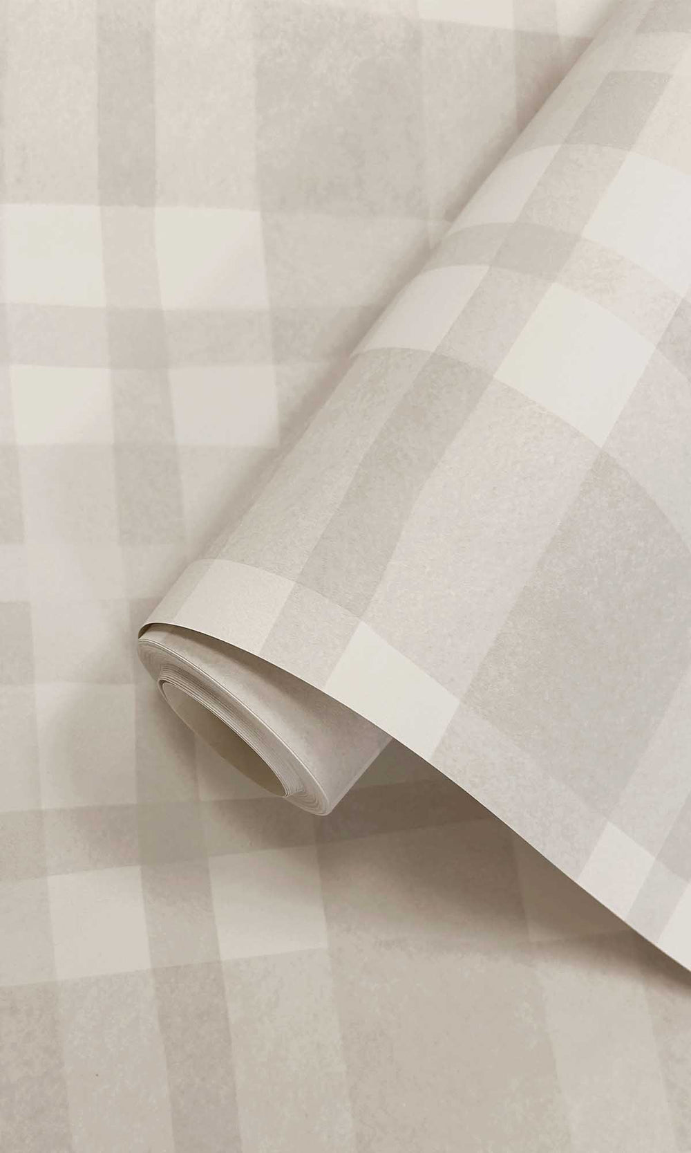 Warm Grey Soft Watercolor Plaid Wallpaper R10009