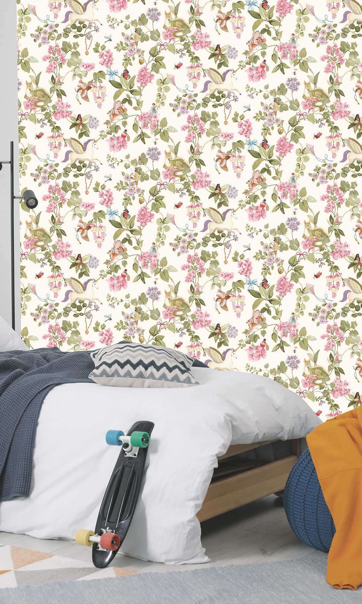 Cream/Multi Mystical Garden Wallpaper R10014