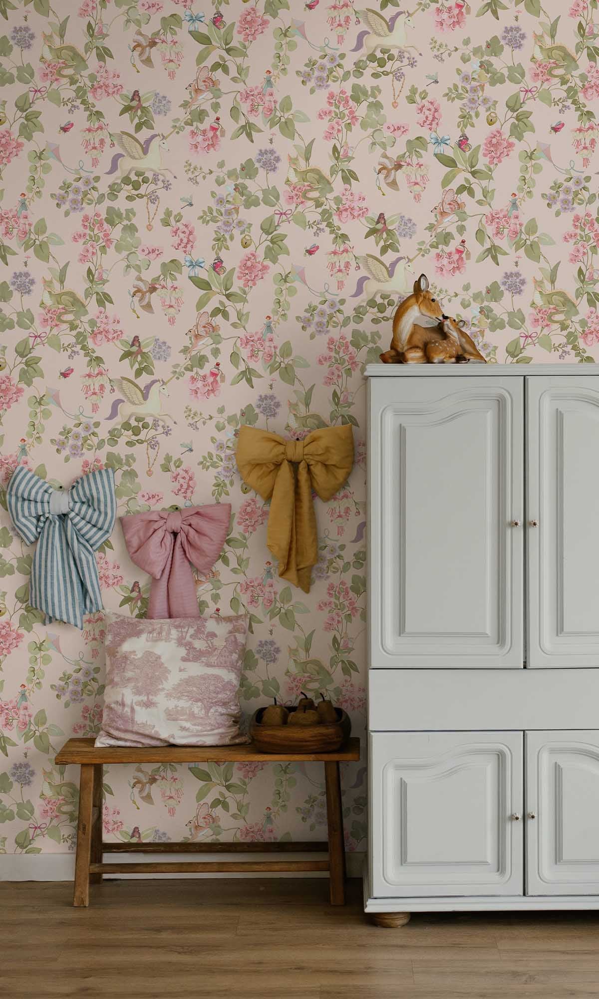 Pink Mystical Garden Wallpaper R10015