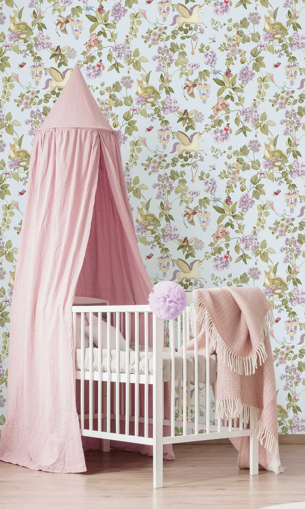 Sky Blue Mystical Garden Wallpaper R10016