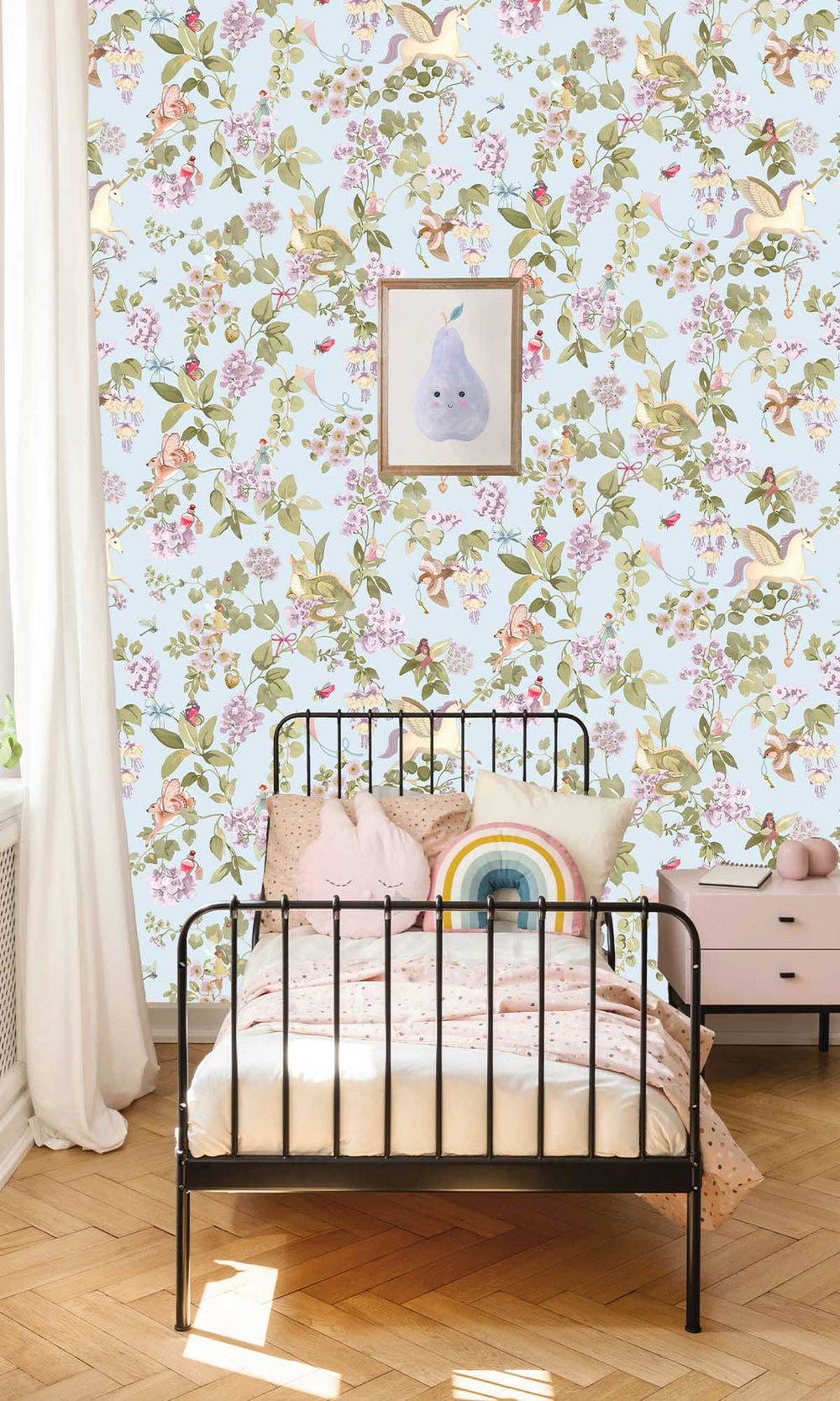 Sky Blue Mystical Garden Wallpaper R10016