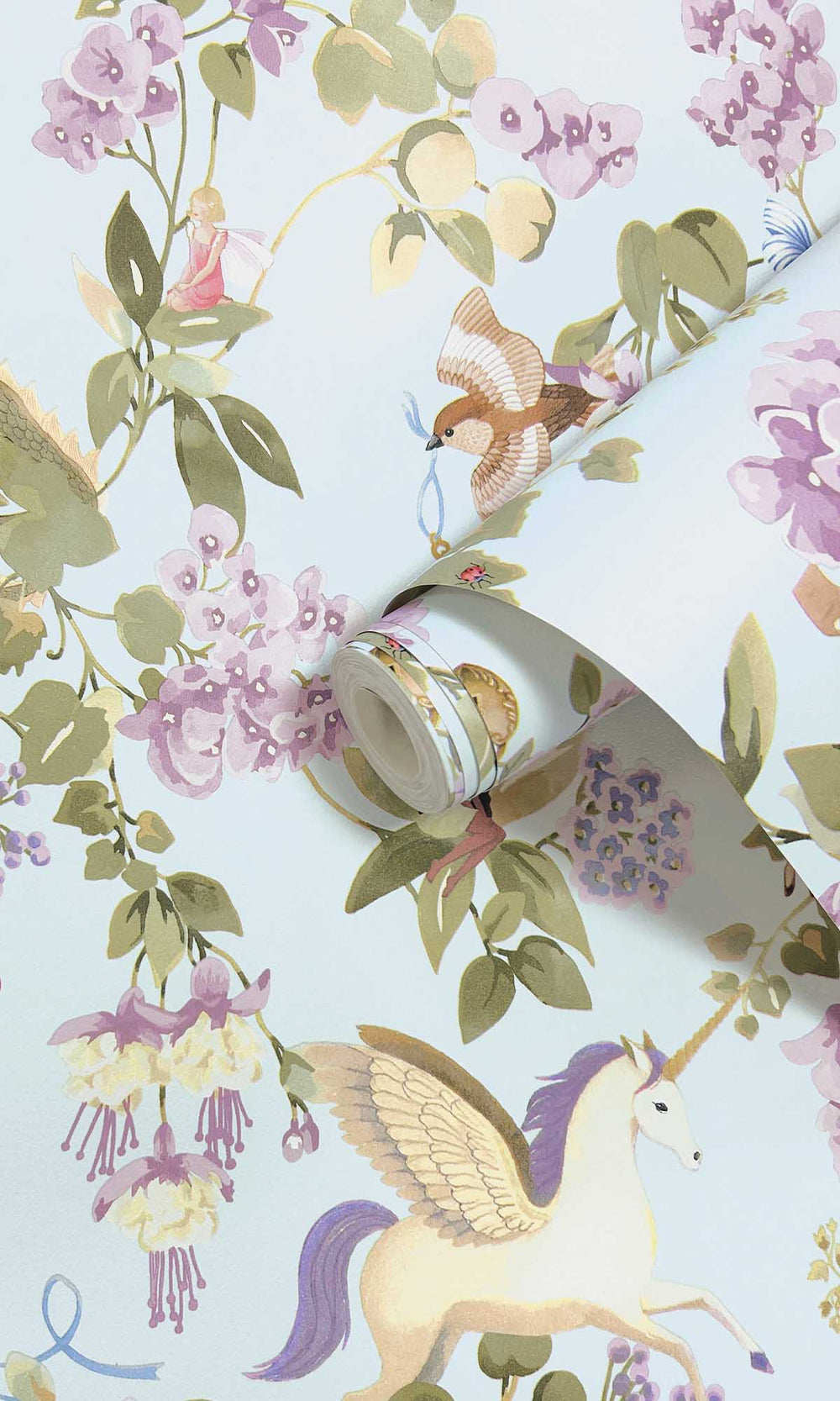Sky Blue Mystical Garden Wallpaper R10016