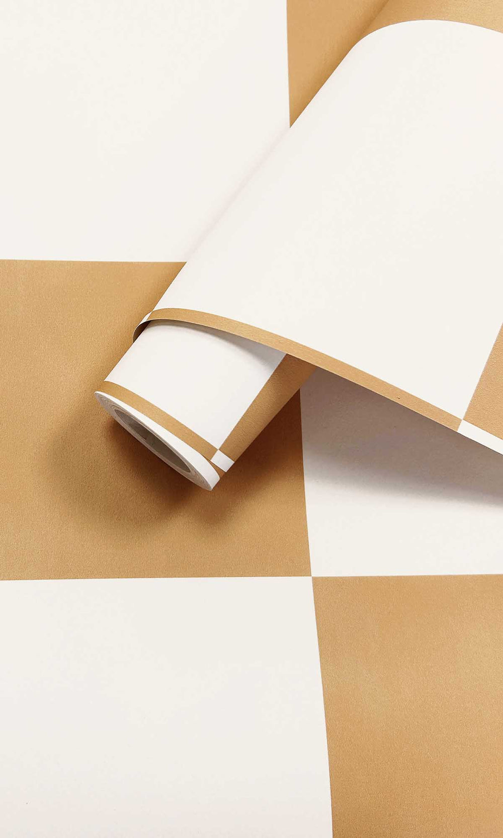 Orange Checkerboard Print Wallpaper R10022