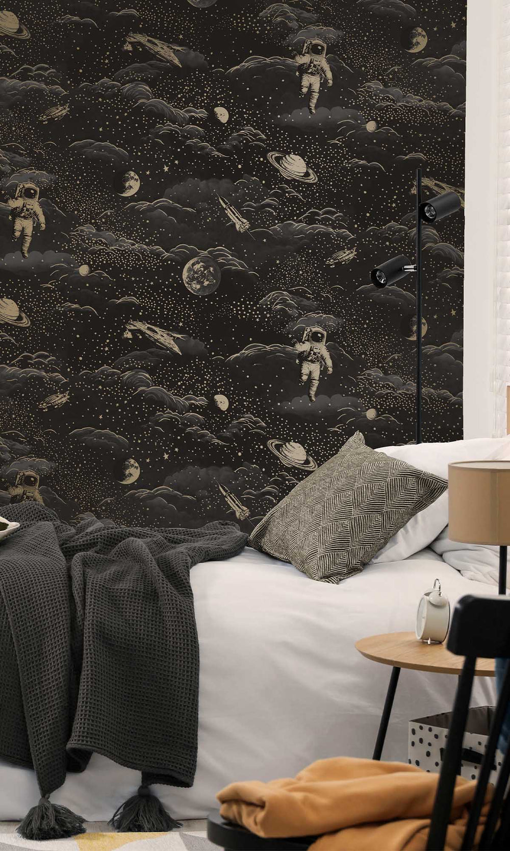 Black/Gold Magical Galaxy Wallpaper R10023