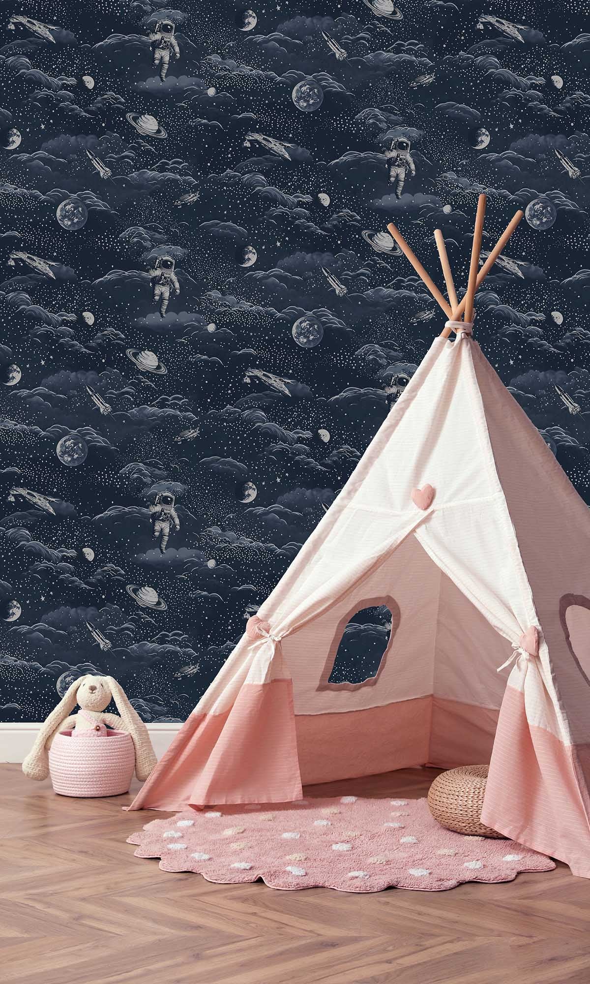 Blue/Silver Magical Galaxy Wallpaper R10024
